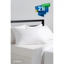2'li Beyaz Yastık Kılıfı 50x70 Cm, %100 Pamuk, Yumuşak Ve Dayanıklı Yastık Kılıfı