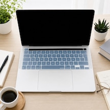 Apple Macbook Uyumlu Klavye Koruyucu İngilizce A2338 M1 M2 13 İnç A2251 A2289 A2141 16 İnç Uk Iso Ters L Enter Silikon Keyboard Cover Touch Bar Şeffaf