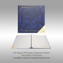 Nurcan Foto NRCN-C50315 315 x 325 MM 50 Yaprak 100 Sayfa Ciltbezli Yapıştırmalı Fotoğraf Albümü