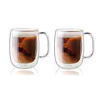 Zwilling Sorrento Çift Camlı Kulplu 2'li Kahve Bardağı Seti, 355 Ml, Cam, Şeffaf Cam Sku: Smg8690010149268