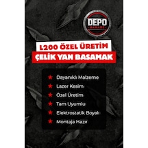 Mitsibushi L200 2019 Sonrası Tam Uyumlu Lazer Kesim Çelik Işıklı Basamak L200 Yan Basamak
