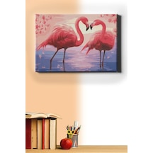 Webstyle Aşık Flamingolar Sayılarla Boyama Seti Kasnaklı 40 X 50 Cm