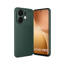 Vivo V60 5g Uyumlu Auto Focus Karbon Kapak - Koyu Yeşil