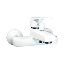 Acar Safir Beyaz Banyo Bataryası Musluk Beyaz