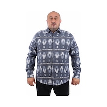 Moc Grande Mocgrande Oduncu Gömlek Mc Three Rug Print 22212 Indıgo İndigo