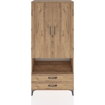 Hyperion Dolap 5 Raflı 2 Çekmeceli 2 Kapaklı 88x44x195 Çam-çam Atlas Çam