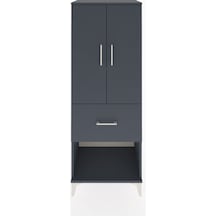Hyperion Dolap 3 Raflı Tek Çekmeceli 2 Kapaklı 60x44x163 Antr... Antrasit
