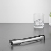 Metal 16 Cm Buz Ve Şeker Maşası Tırtıklı Profesyonel Servis Maşası 4.5 Cm Ağız Açıklığı Dayanıklı Mutfak Gereci