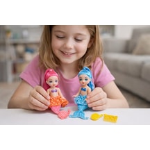 2'li Deniz Kızı Bebek Seti - Hareketli Eklemler Ve Aksesuarlı - Pembe & Mavi 2'li Paket