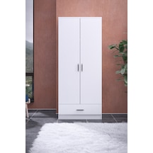 Gubimo 2 Kapıl 1 Çekmeceli Beyaz Gardırop /179cm 76cm 45cm