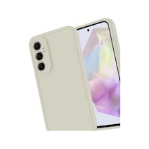 Samsung Galaxy  Uyumlu  A56 Kılıf Viera Silikon - Krem