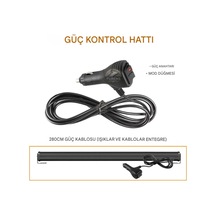 Turuncu Tepe Çakar Bar Led 120 Cm 12-24v Off Road Çekici Traktör İkaz Lambası Çakar 17 Modlu