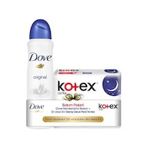Dove Original Kadın Sprey Deodorant 150 ML + Kotex Ultra Gece Kadın Pedi 6'lı