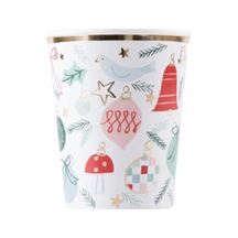 Meri Meri - Festive Pattern Cups - Yeni Yıl Bardaklar 8'li