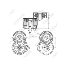 V Kayış Gergi Rulmanı - Fiat Fiorino, Grande Punto, Punto, Qubo, Idea, Linea, Mito - Gmb-gat32330