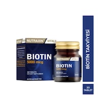 Biotin 5000 Mcg 30 Tablet Biotin Takviyesi 1 Adet