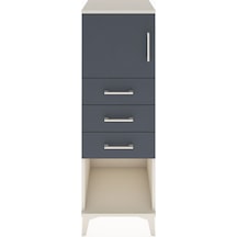 Hyperion Dolap Tek Raflı 3 Çekmeceli Tek Kapaklı 44x44x134 Aytaşı-antrasit Aytası