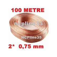 100 Metre Hoparlör ve Ses Kablosu 2x0.75 Şeffaf