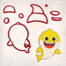 Pinkfong Baby Shark Detay Kurabiye Kalıp Seti 8 Li