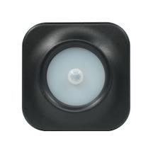 3 Watt Radar Sensörlü, Siyah Kasa, Beyaz Işık Merdiven, Koridor, Basamak, Hol Armatürü - Led Armatür Siyah