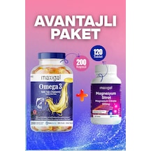 Omega 3 Balık Yağı 200 Kapsül + Magnezyum Sitrat 120 Tablet Avantajlı Paket
