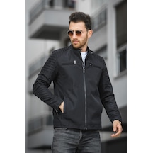 Oksit Abuja Slim Fit Fermuar Detaylı Dik Yaka Su İtici Erkek Mevsimlik Mont 001