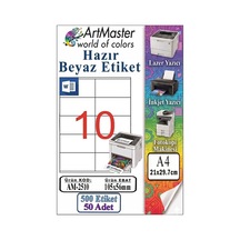 A4 Hazır Beyaz Etiket 105x56 Mm 50 Sayfa 1 Paket 10 Lu Kendinden Yapışkanlı Fotokopi Lazer İnkjet Kağıdı Yazıcılar İçin