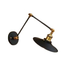 Riolight Retro Mafsallı Hareketli Siyah Metal Aplik Çap: 23Cm (543082025) Siyah