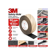 3m 610 Safety Walk Genel Amaçlı Kaydırmaz Bant 50mm X 18 Metre Siyah Bant Marketim