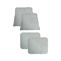 Knsz minder seti 2 li zng&mğr&uslu beyaz kumaş tel bar sandalyesi oturma ve sırt minderi set