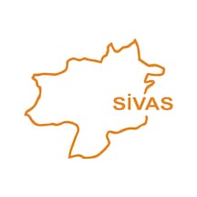 Sivas Harita Araba Sticker 17x17 Cm Turuncu