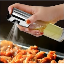 Sprey Yağdanlık, Airfryer Için Yağdanlık, Püskürtmeli Sprey Cam Şişe Yağ Püskürtücü 100 Ml. Gri Diğer