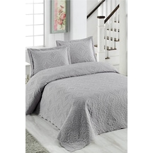 Ivy Gri Çift Kişilik Microfiber Kapitone Yatak Örtüsü