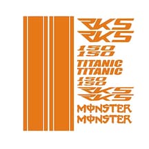 Rks Sticker,rks Titanc Sticker,titanic 150 Sticker,turuncu