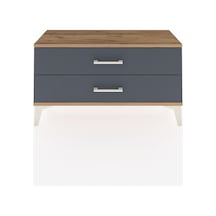 Arges Şifonyer 2 Çekmeceli 88x30x48 Çam-antrasit Atlas Çam