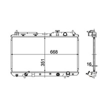 ORIS BHN000016 Radyatör Brazing Honda Crv 2.0İ 95 350X668X16