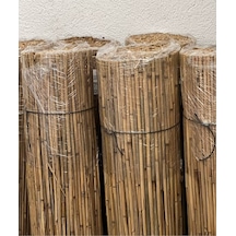 Doğal Kamış Hasır Çit 1m X 5m Doğal Bambu -bahçe Çiti - Gölgelik Hasır -tavan Dekorasyon