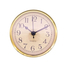 Goldenqian 3.54 "kuvars Saat Eklemek Kuvars Hareketi Pil Kumandalı Yuvarlak Saat Başı Altın 5x00g6 Renkli