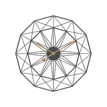 Goldenqian 50 Cm Retro Iskandinav Demir Sanat Büyük Sessiz Asılı Saat Ev Dekor Yeni 3nloga Siyah