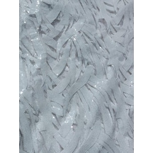 Pullu Nakışlı Beyaz Dantel Abiyelik Gelinlik Tül Kumaş 1,30X30M