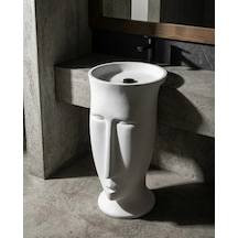 Skull Beyaz Monoblok Lavabo Renkli