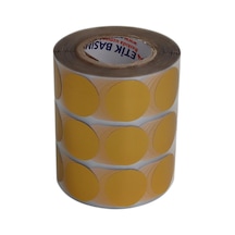 Metalize Kuşe Etiket 25mm X 25mm Ruloda 2500 Adet, Ev Ve Ofis Kullanımı İçin Kendinden Yapışan Etiket Ve Metalize Gold Çok Renkli