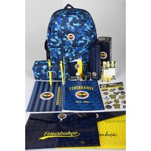 Lisanslı Fenerbahçe Full Kırtasiye Seti Kamuflaj Büyük Boy Lise Okul Çantası,kalem Çantası Ve 500 Ml Çelik Termos Seti Diğer