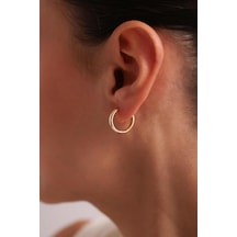 Altın Du Z Oval Halka Ku Pe 1.6 Cm 3mm
