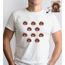 Bk Gift Kişiye Özel Evcil Hayvan Tasarımlı Erkek Beyaz Tişört-9, Sevgiliye Hediye, Arkadaşa Hediye, Trend T-shirt Xxx Large