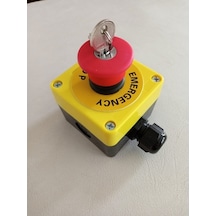 Kutulu K.Rekorlu Acil Stop Butonu Anahtarlı (Etiketli)