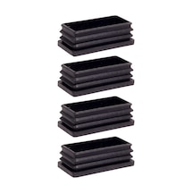 40X80Mm Plastik Dikdörtgen Içe Geçme Profil Tapası Kutu 4Adet