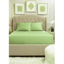 Düz Fıstık Yeşil Penye Fitted Lastikli Çarşaf %100 Pamuklu