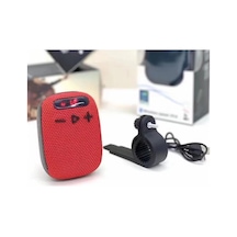 Xbyc 2727 Bluetooth Bağlantılı Hoparlör Su Geçirmez Şarjlı Bisiklet Motosiklet Hoparlörü Kırmızı Kırmızı