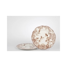 Toile De Rose 2li Pasta Tabağı 21cm-7880 Çok Renkli